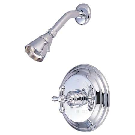 Kingston Brass Shower Faucet, 2, Wall Mount, Polished Chrome KB3631AXSO